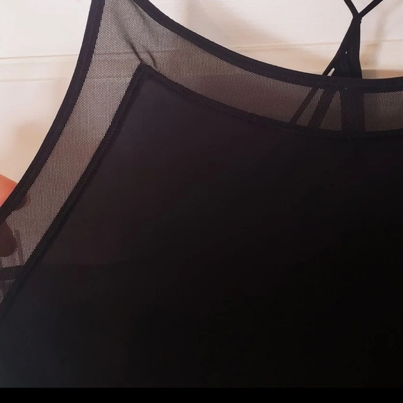 Lululemon Black Mesh Strappy Tank - Picture 4 of 6